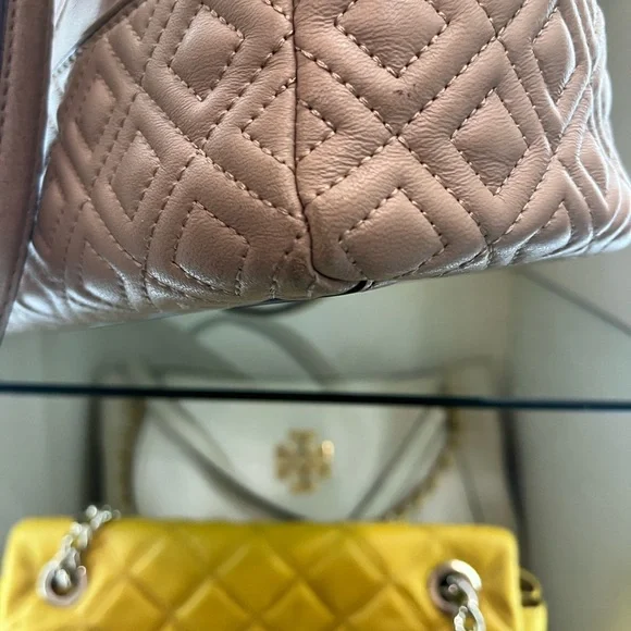 Tory Burch Nude Quilted Tote - Picture 15 of 15